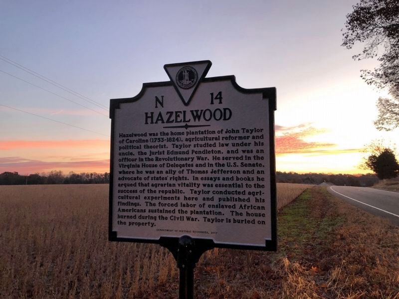Hazelwood Marker at Dawn image. Click for full size.