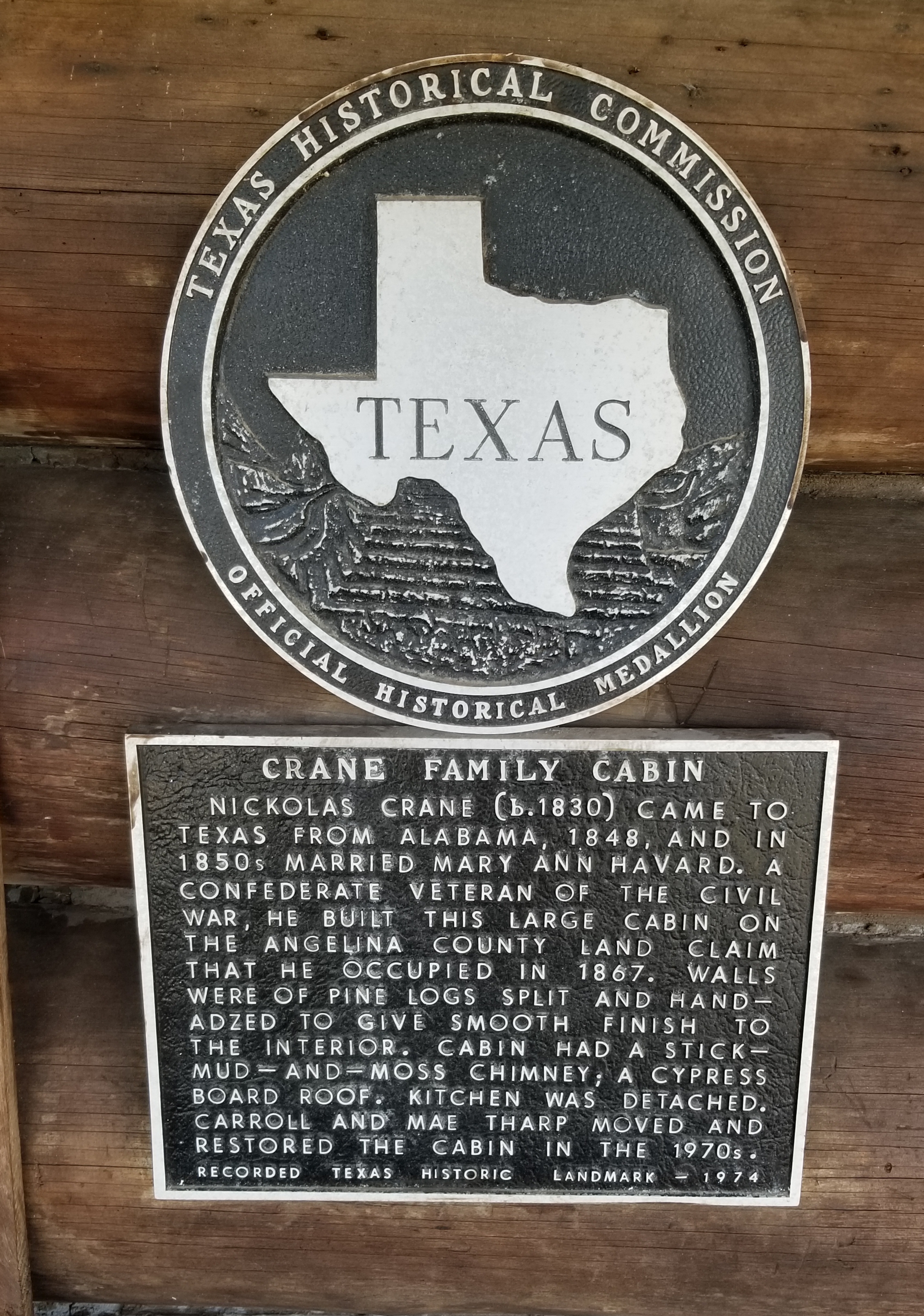 Crane Family Cabin Marker