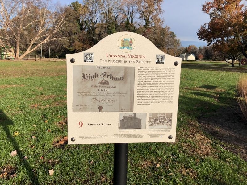 Urbanna School Marker image. Click for full size.