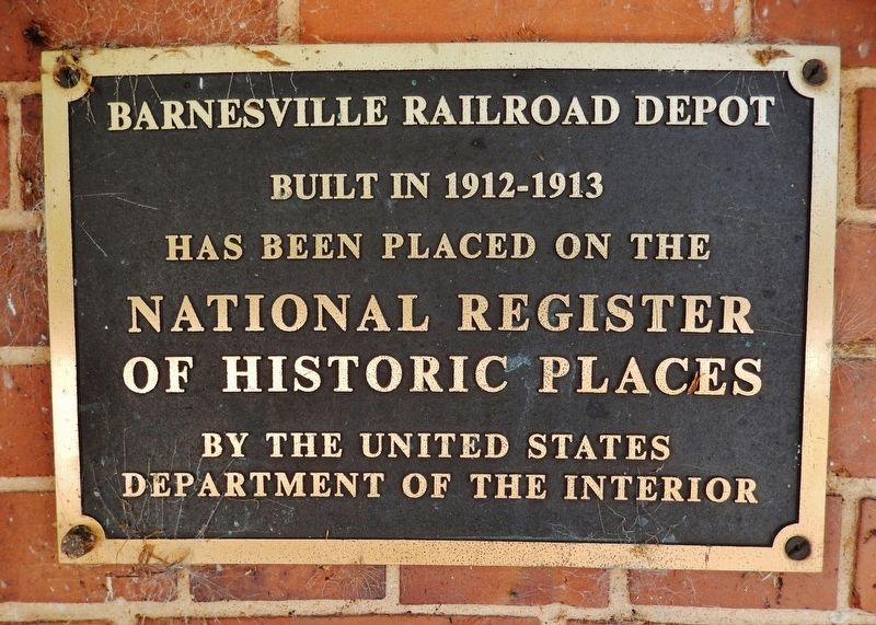 Barnesville Railroad Depot Marker image. Click for full size.