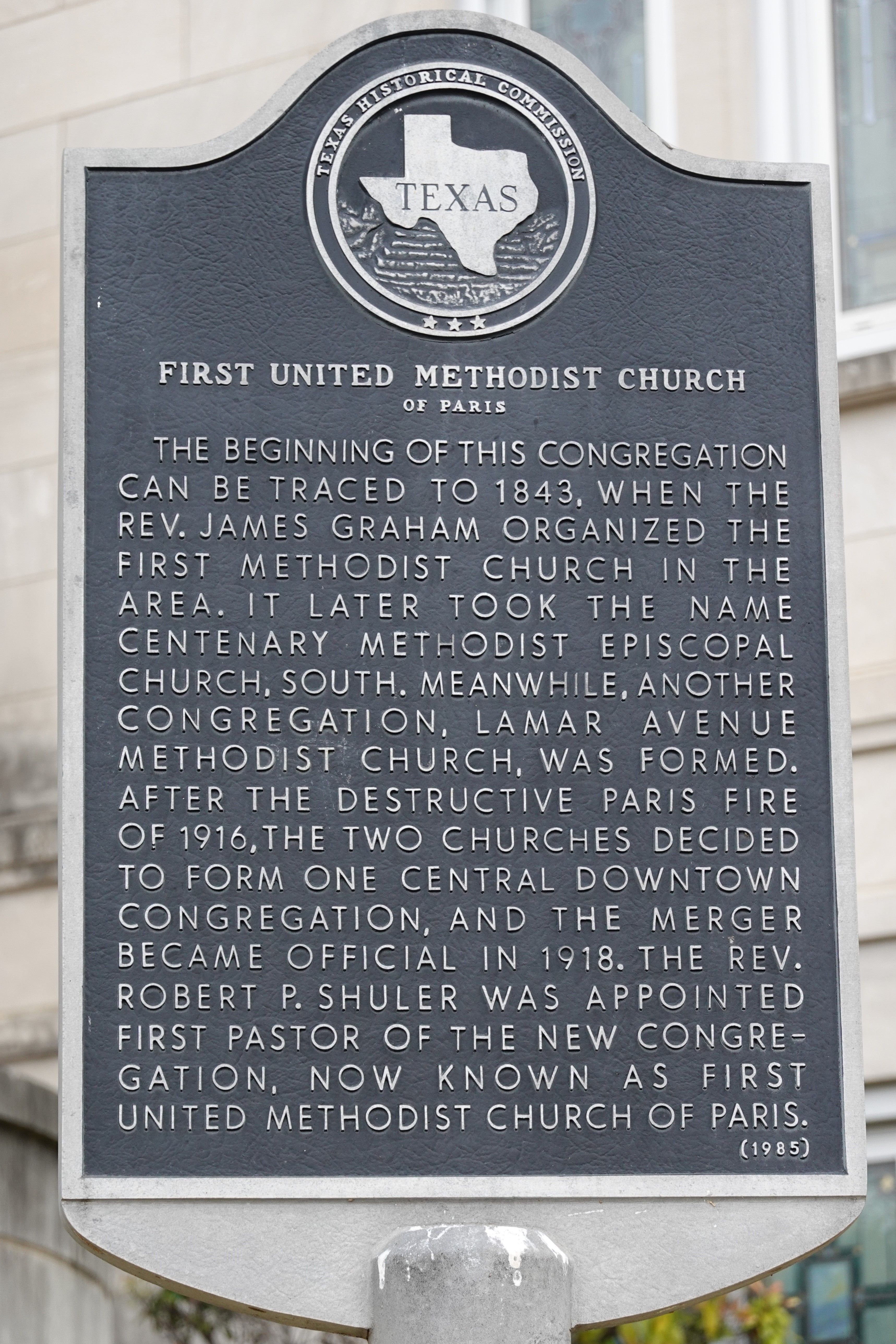 First United Methodist Church of Paris Marker
