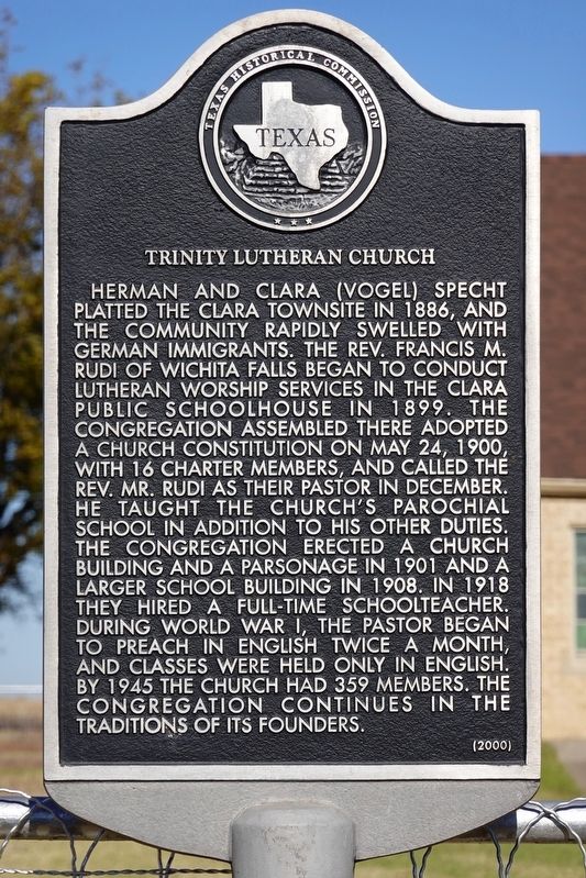 Trinity Lutheran Church Marker image. Click for full size.
