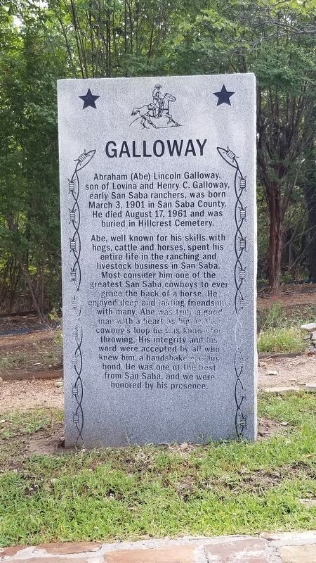 Galloway Marker image. Click for full size.