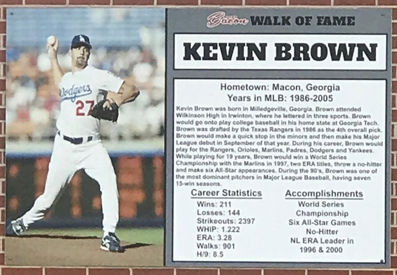 Kevin Brown Marker. Click for full size. Kevin Brown Marker image. Click for full size.