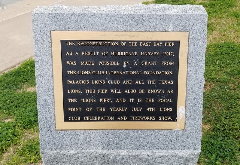 Lions Pier Marker image. Click for full size.