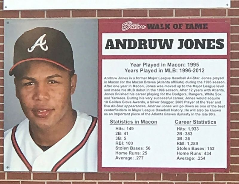 Andruw Jones Marker image. Click for full size.