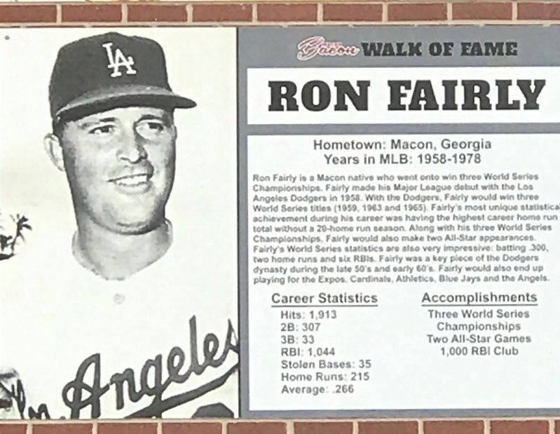 Ron Fairly Marker image. Click for full size.