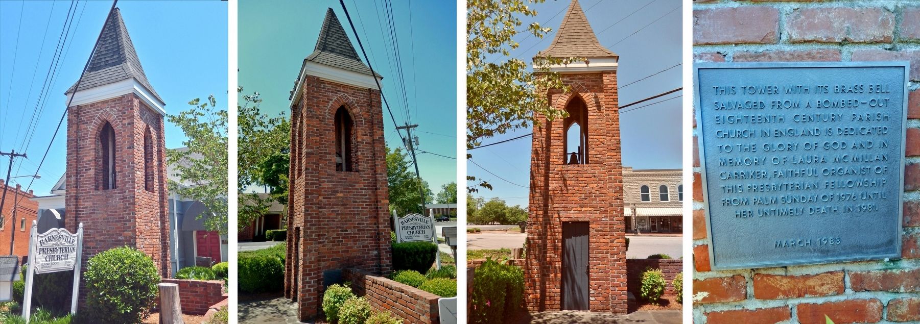 Barnesville Presbyterian Church Memorial Bell Tower image. Click for full size.