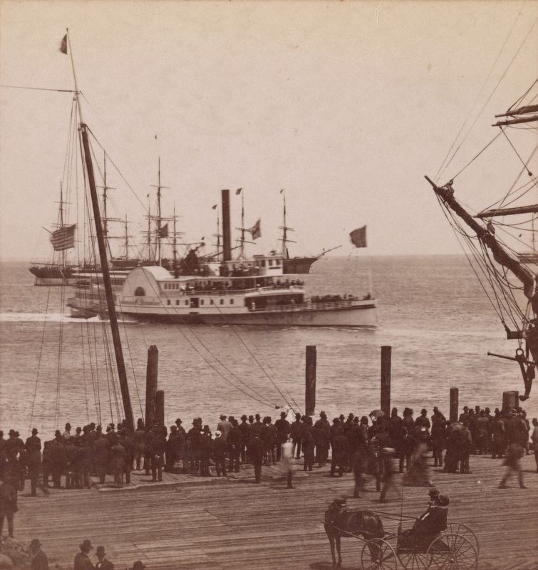 <i>At the Yacht Race, San Francisco, July 5th, 1876</i> (right half of a stereographic view) image. Click for full size.