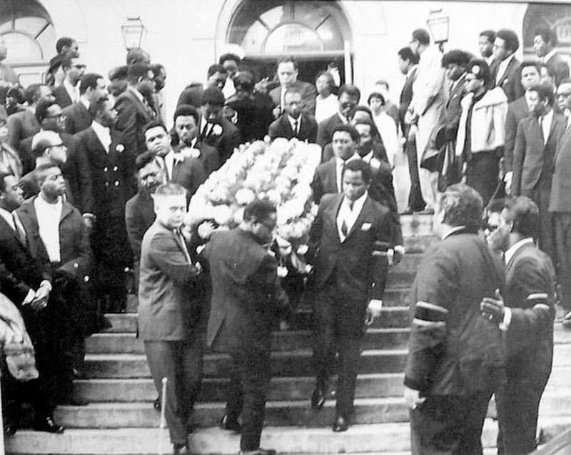 Otis Redding Funeral image. Click for full size.