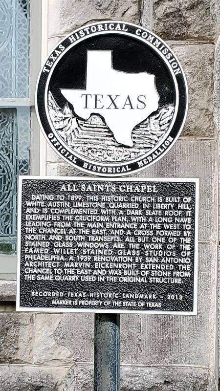 All Saints' Chapel Marker. Click for full size. All Saints' Chapel Marker image. Click for full size.
