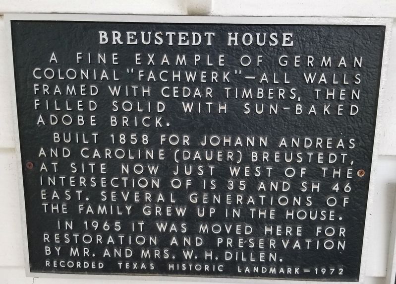 Breustedt House Marker image. Click for full size.