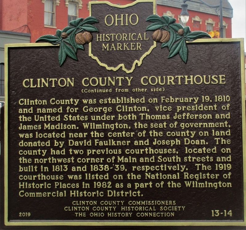 Clinton County Courthouse Marker image. Click for full size.