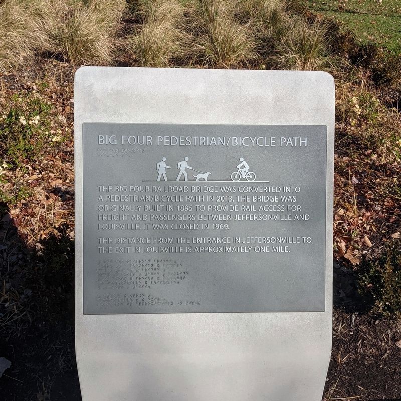 Big Four Pedestrian/Bicycle Path Marker image. Click for full size.