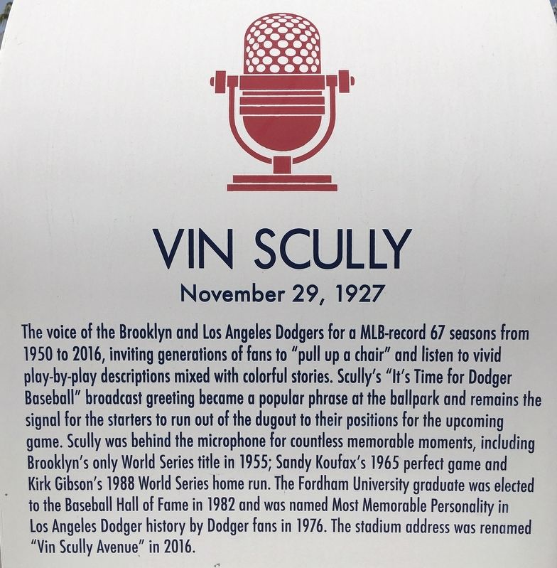 Vin Scully Marker image. Click for full size.