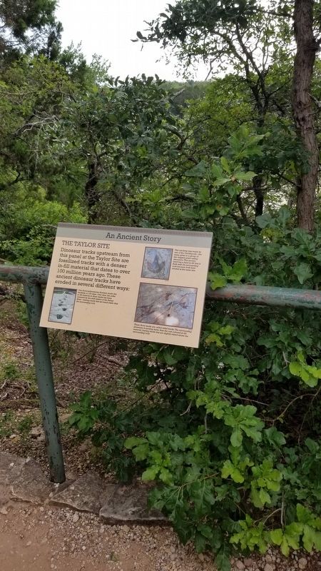 The Ancient Story Marker along the Blue Hole hiking trail image. Click for full size.