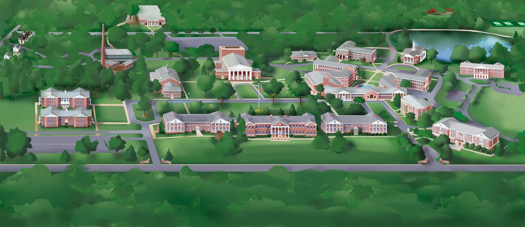Wesleyan College campus image. Click for full size.