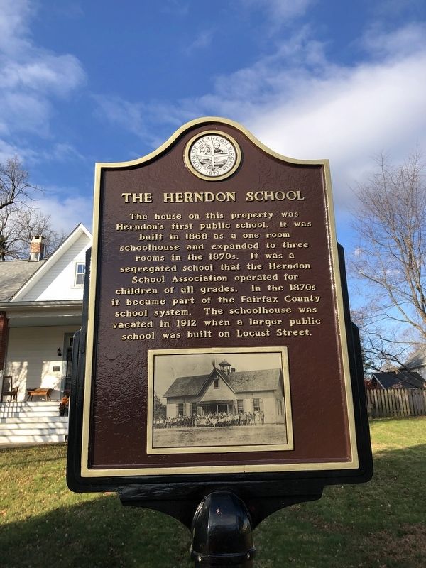 The Herndon School Marker image. Click for full size.