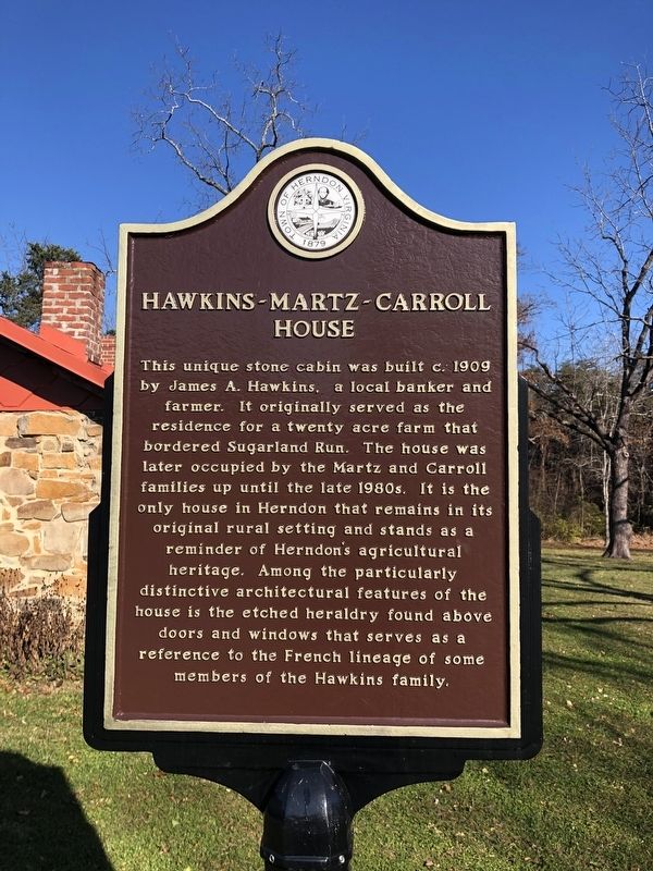 Hawkins-Martz-Carroll House Marker image. Click for full size.