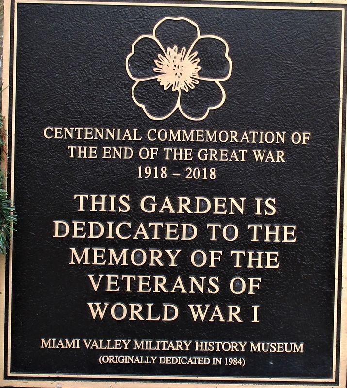 Centennial Commemoration of the End of the Great War Marker image. Click for full size.