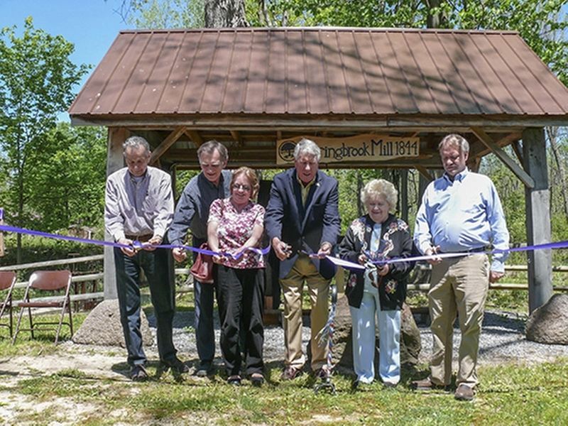 2017 Ribbon Cutting for 1844 Springbrook Mill Gear & Axle Shelter image. Click for full size.