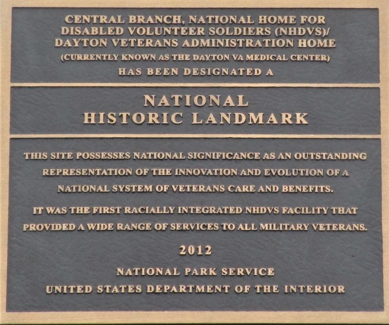 Central Branch National Home for Disabled Volunteer Soldiers Marker image. Click for full size.