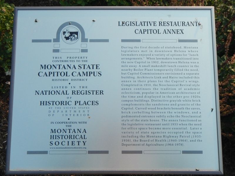 Legislative Restaurant - Capital Annex Marker image. Click for full size.