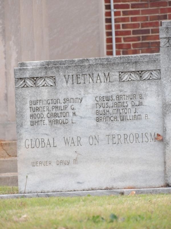 Lamar County Veterans Memorial (Vietnam, Global War on Terrorism) image. Click for full size.