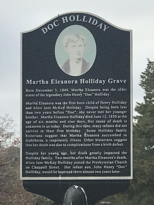 Martha Eleanora Holliday Grave Marker image. Click for full size.