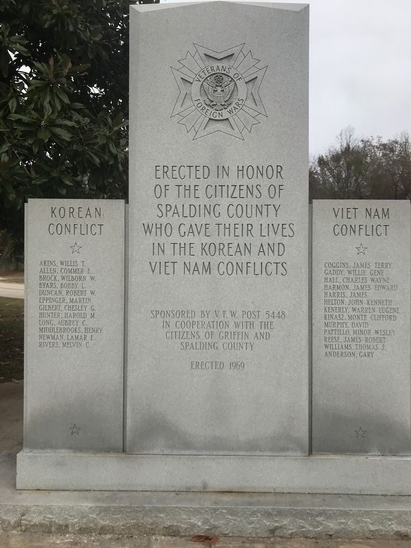 Spalding County Korean and Vietnam Wars Memorial image. Click for full size.