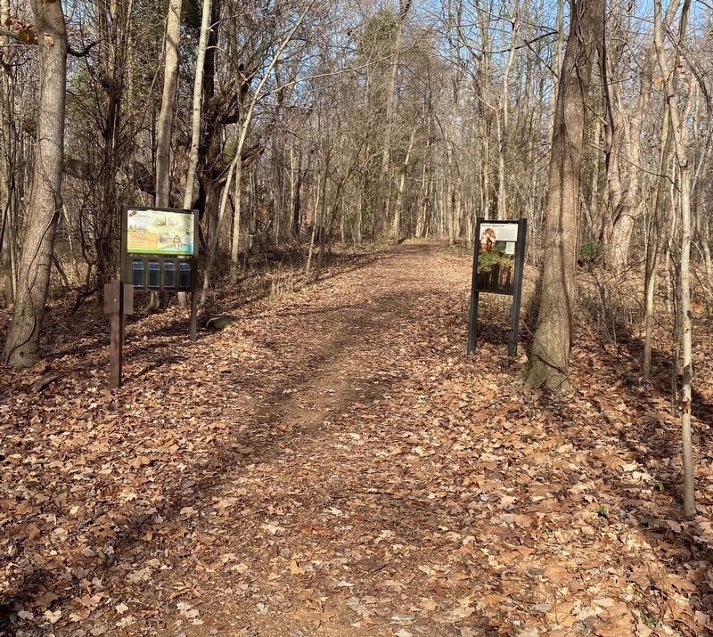 Boyhood Nature Trail Marker at trailhead image. Click for full size.