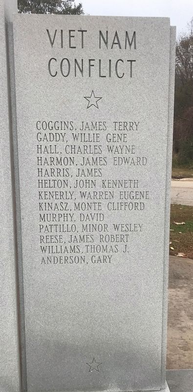 Spalding County Korean and Vietnam Wars Memorial detail (Vietnam) image. Click for full size.