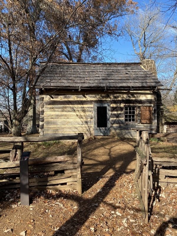 Log Cabin and Marker image. Click for full size.