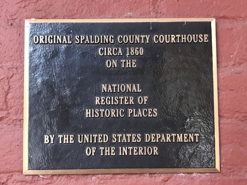 Original Spalding County Courthouse Marker image. Click for full size.