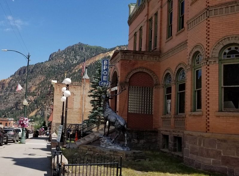 The view of the Ouray Elks Lodge from the sidewalk image. Click for full size.