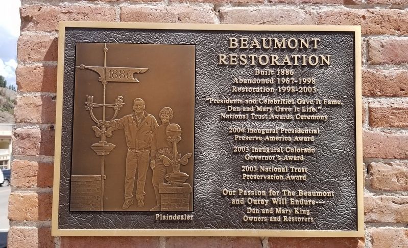 Beaumont Restoration Marker. Click for full size. Beaumont Restoration Marker image. Click for full size.