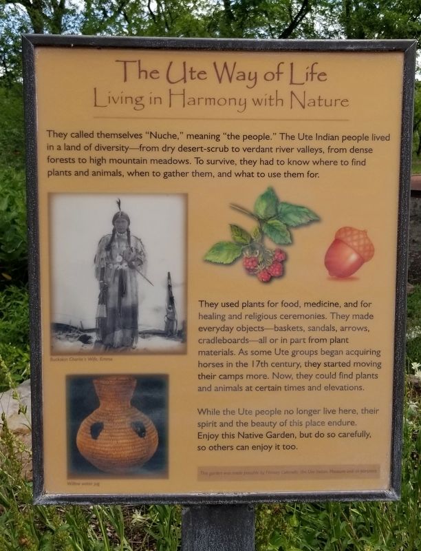 The Ute Way of Life Marker image. Click for full size.