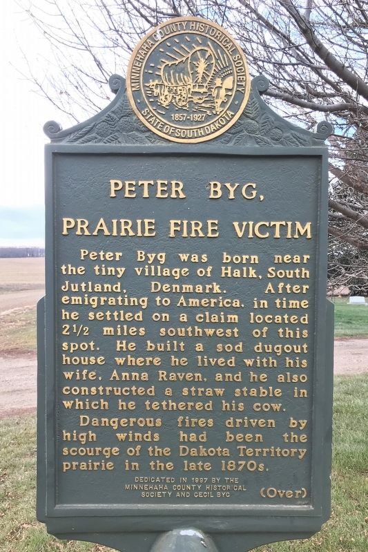 Peter Byg, Prairie Fire Victim Marker image. Click for full size.