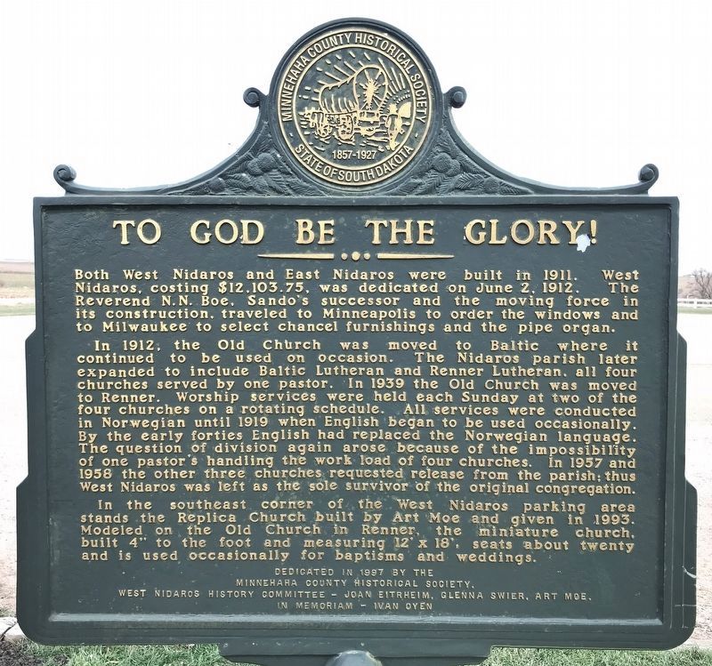 To God Be The Glory! Marker image. Click for full size.