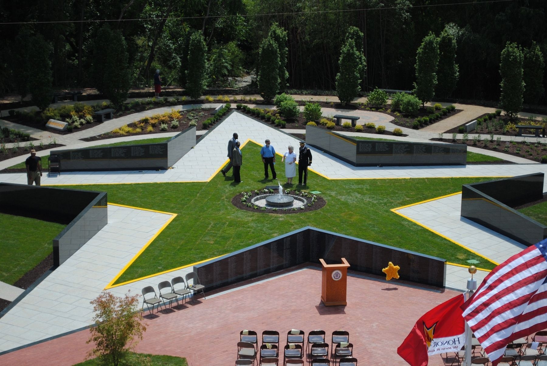 Veterans Memorial Gold Star Healing & Peace Garden Marker image. Click for full size.