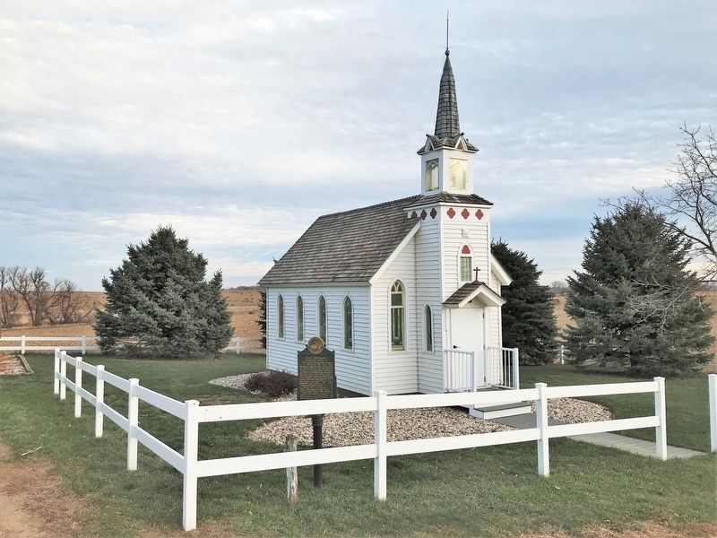 Old Nidaros Church Replica & Marker. Click for full size. Old Nidaros Church Replica & Marker image. Click for full size.