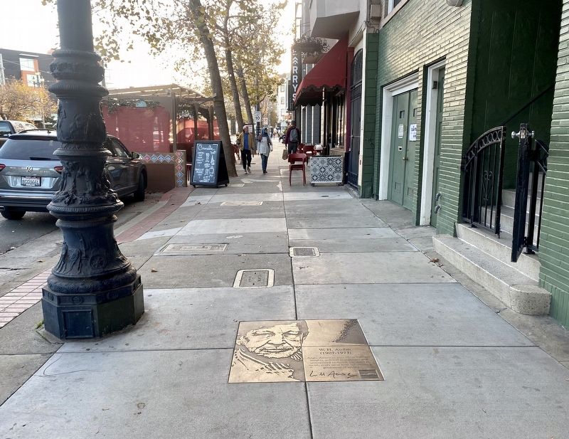 W.H. Auden Marker - wide view image. Click for full size.