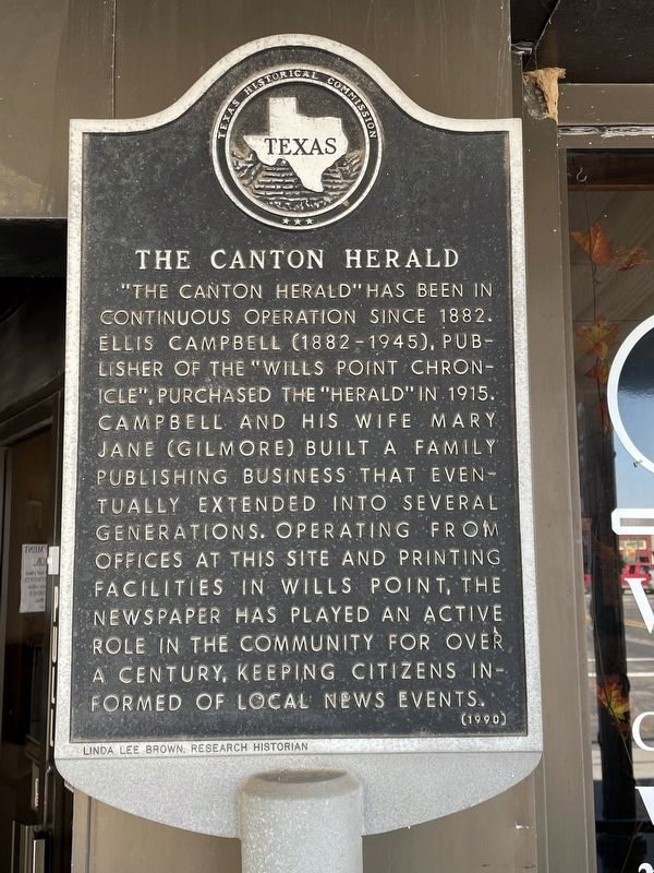The Canton Herald Marker image. Click for full size.