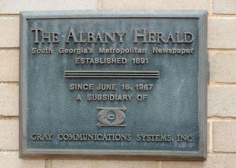 The Albany Herald Marker image. Click for full size.