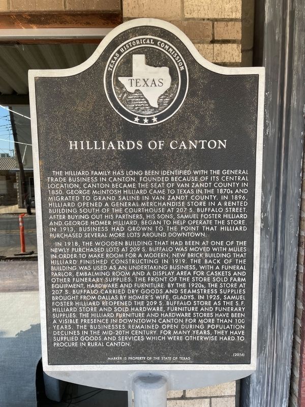 Hilliards of Canton Marker image. Click for full size.