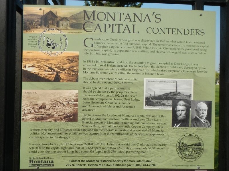 Montana's Capital Contenders Marker image. Click for full size.
