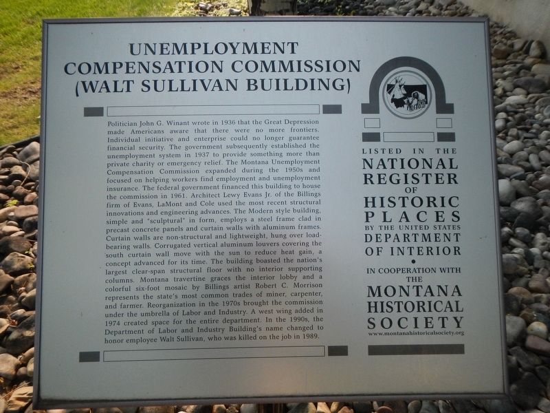 Unemployment Compensation Commission Marker image. Click for full size.