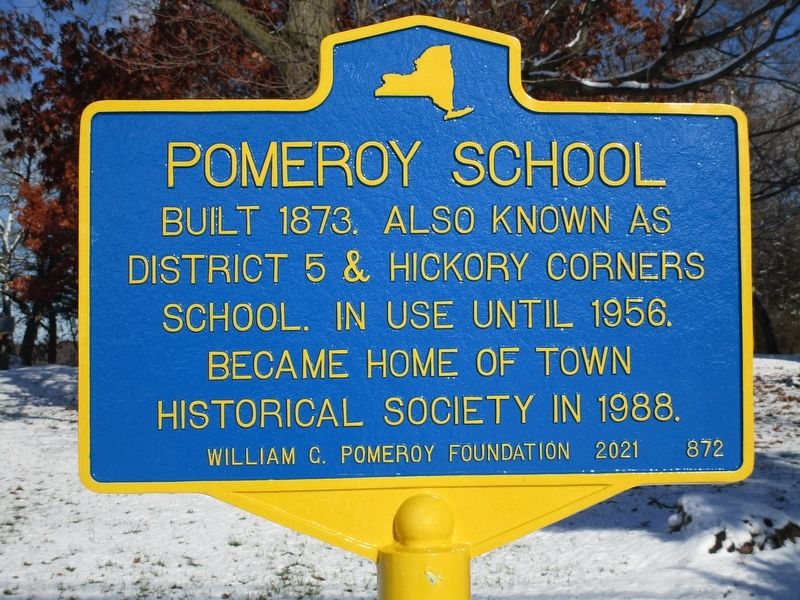 Pomeroy School Marker image. Click for full size.