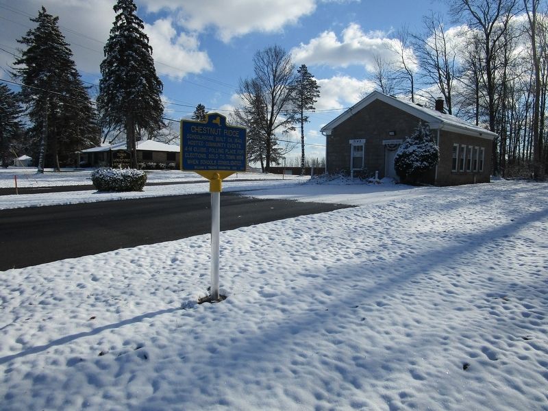 Chestnut Ridge Marker & School image. Click for full size.