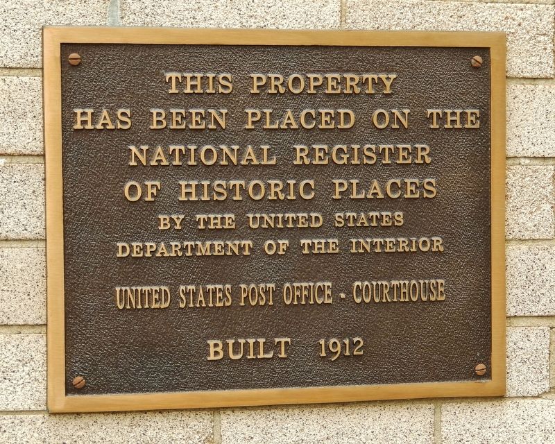 United States Post Office — Courthouse Marker image. Click for full size.